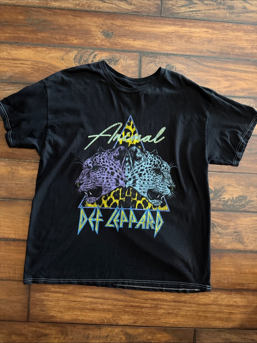 Def Leppard Black 'Animal' Short Sleeve Band Tee